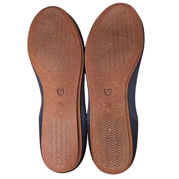 Rothy's The Flat Navy Blue Rounded Toe Knit Ballet Flats Comfortable Womens - Picture 9 of 11